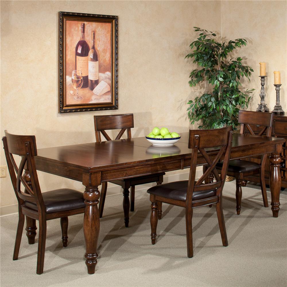Intercon Kingston 1xKG TA 5454G RAI C 4xKG BS 735C RAI K24 5 Piece Gathering Table and Stool Set Wayside Furniture Mattress Table Chair Set 5 Pc